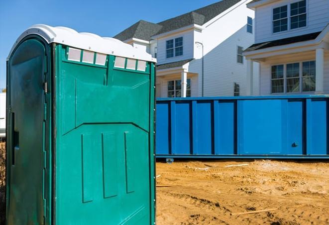 mobile bathroom units for workers on a job site